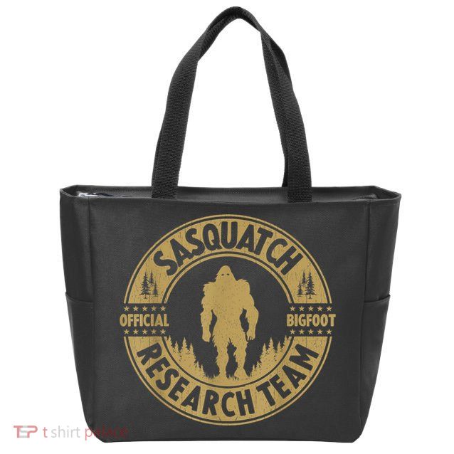Bigfoot Research Team Retro Vintage Sasquatch And Trees 70s Zip Tote Bag