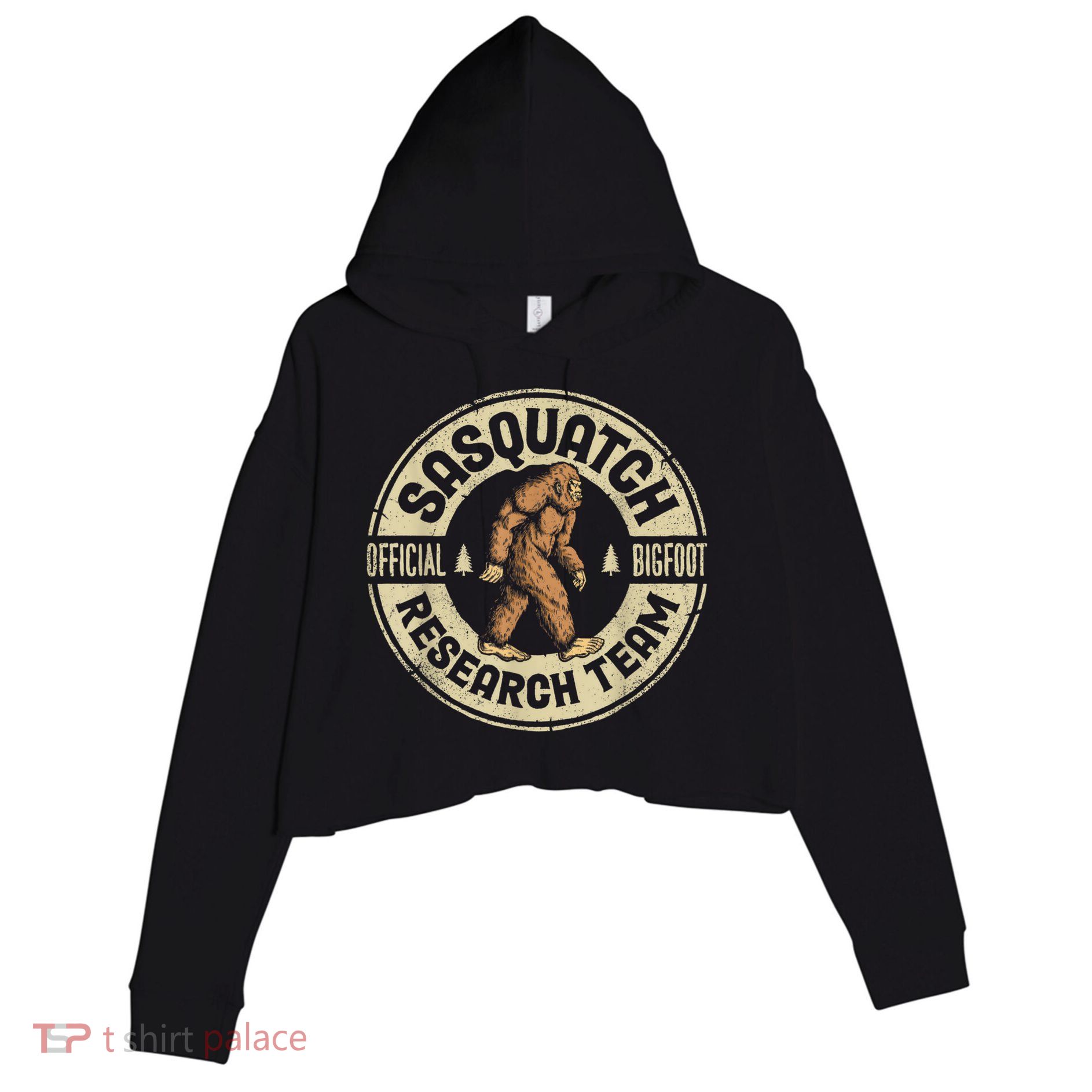 Bigfoot Research Team Sasquatch Crop Fleece Hoodie