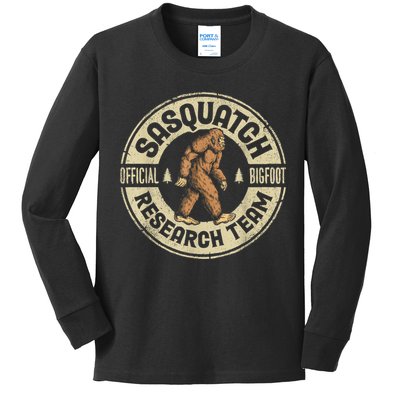 Bigfoot Research Team Sasquatch Kids Long Sleeve Shirt