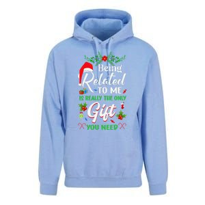 Being Related To Me Is The Only Gift You Need Christmas Unisex Surf Hoodie