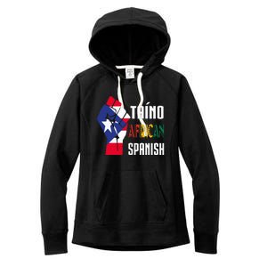 Boricua Roots Taino African Spanish Taino Nation Boricua Women's Fleece Hoodie