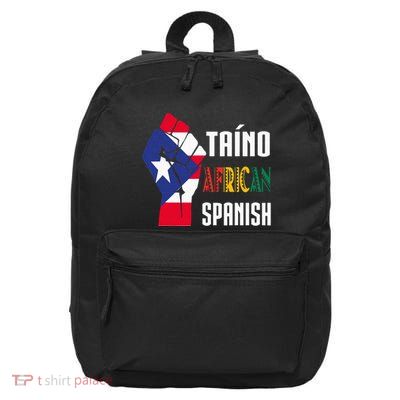 Boricua Roots Taino African Spanish Taino Nation Boricua 16 in Basic Backpack