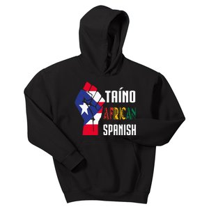 Boricua Roots Taino African Spanish Taino Nation Boricua Kids Hoodie