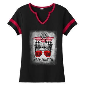 Bamanation Roll Tide Alabama All Yall The Tide Is Crimson Ladies Halftime Notch Neck Tee