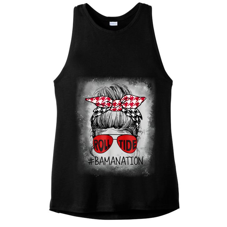 Bamanation Roll Tide Alabama All Yall The Tide Is Crimson Ladies PosiCharge Tri-Blend Wicking Tank