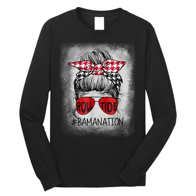 Bamanation Roll Tide Alabama All Yall The Tide Is Crimson Long Sleeve Shirt