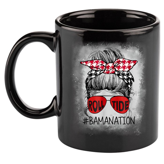 Bamanation Roll Tide Alabama All Yall The Tide Is Crimson 11oz C Handle Ceramic Mug