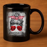 Bamanation Roll Tide Alabama All Yall The Tide Is Crimson 11oz C Handle Ceramic Mug