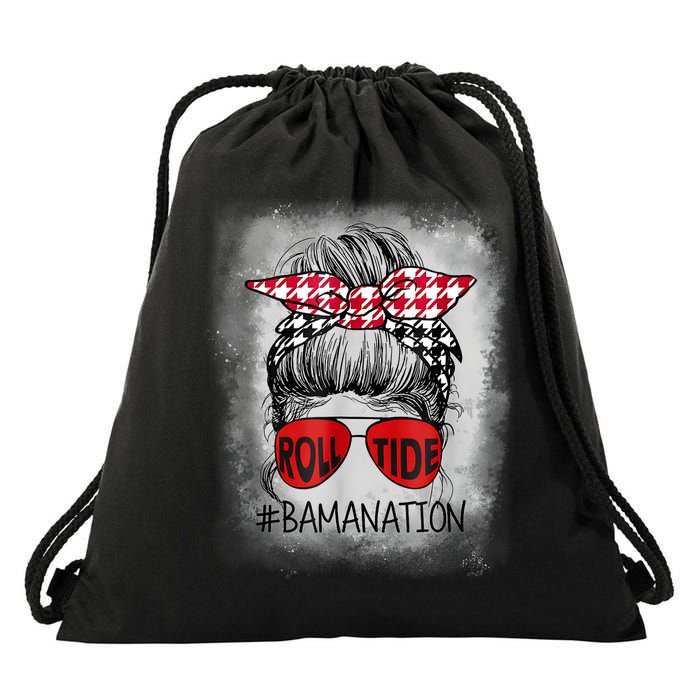 Bamanation Roll Tide Alabama All Yall The Tide Is Crimson Drawstring Bag
