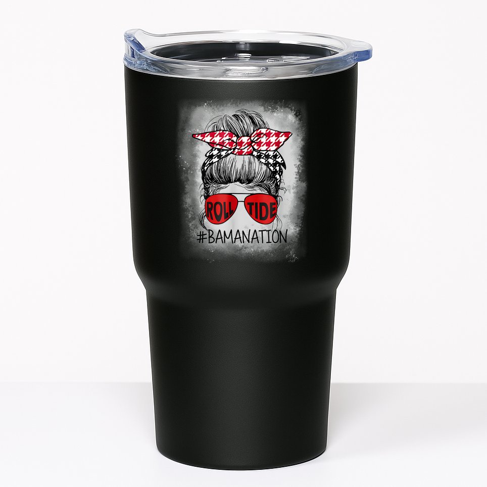 Bamanation Roll Tide Alabama All Yall The Tide Is Crimson Tumbler
