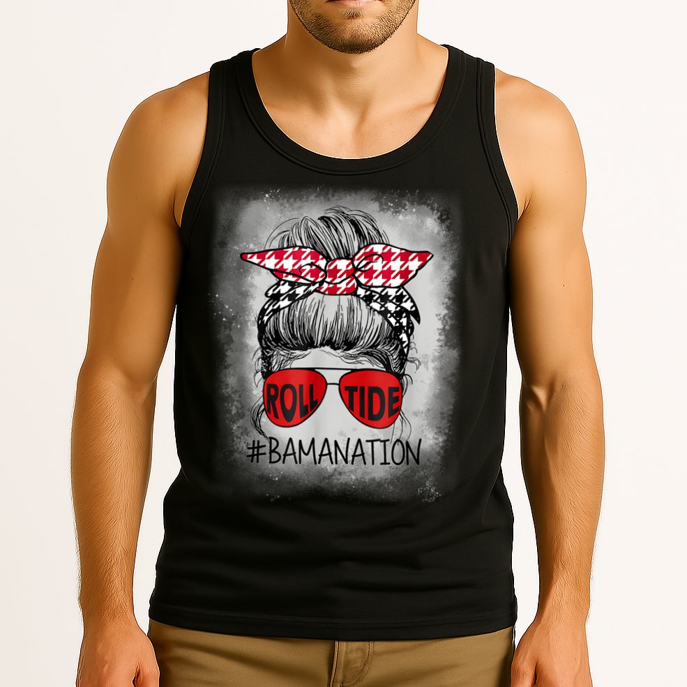 Bamanation Roll Tide Alabama All Yall The Tide Is Crimson Tank Top