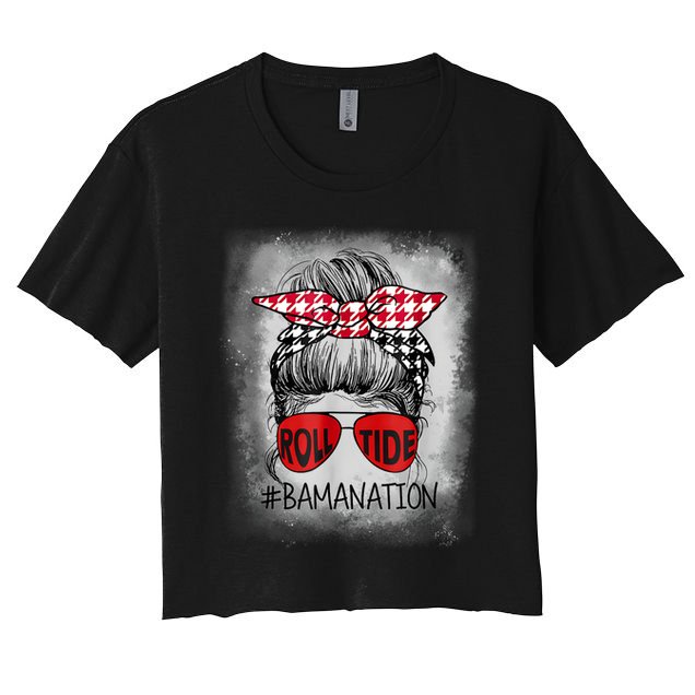 Bamanation Roll Tide Alabama All Yall The Tide Is Crimson Crop Top