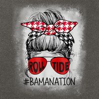 Bamanation Roll Tide Alabama All Yall The Tide Is Crimson Cotton Canvas Backpack