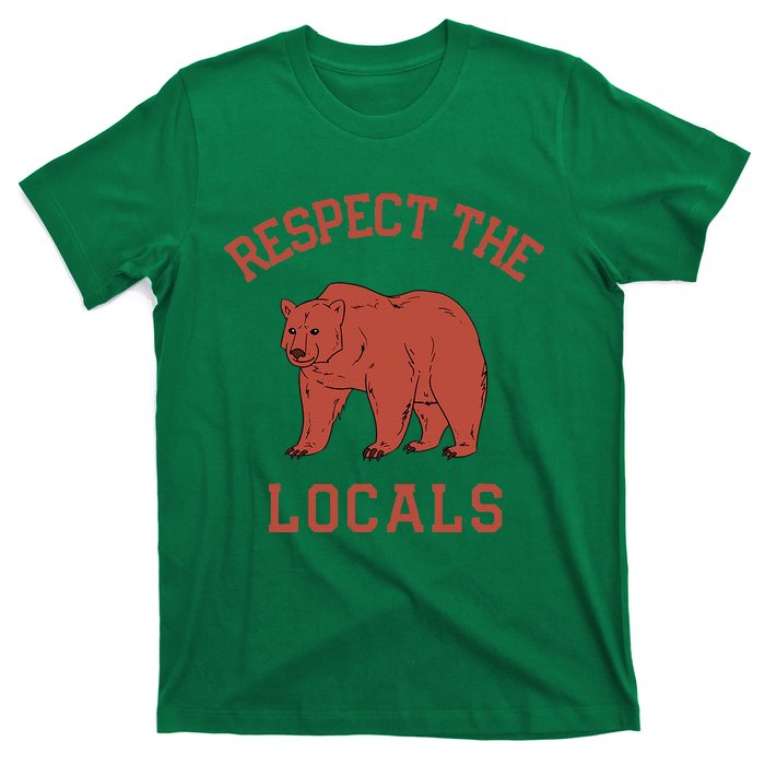 Bear Respect The Locals Camping Hiking Outdoor Adventure T-Shirt