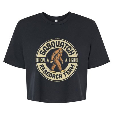 Bigfoot Research Team Retro Vintage Sasquatch Men Women Bella+Canvas Jersey Crop Tee