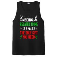 Being Related To Me Funny Christmas Family PosiCharge Competitor Tank