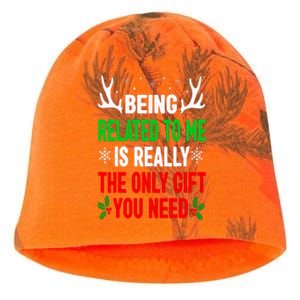 Being Related To Me Funny Christmas Family Kati - Camo Knit Beanie