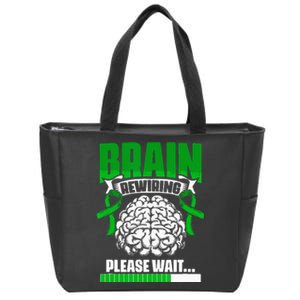 Brain Rewiring Traumatic Brain Injury Surgery TBI Survivor Zip Tote Bag