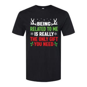 Being Related To Me Funny Christmas Family Softstyle CVC T-Shirt