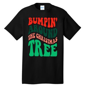 Bumping round The Christmas Tree Funny Groovy Xmas Pregnancy Tall T-Shirt