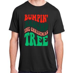 Bumping round The Christmas Tree Funny Groovy Xmas Pregnancy Adult ChromaSoft Performance T-Shirt