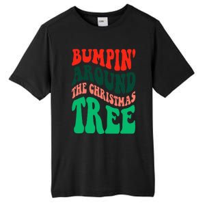 Bumping round The Christmas Tree Funny Groovy Xmas Pregnancy Tall Fusion ChromaSoft Performance T-Shirt