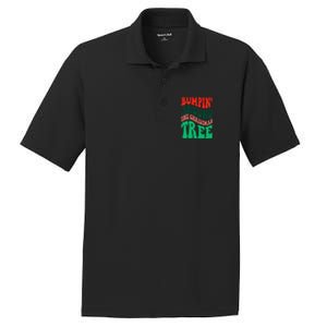 Bumping round The Christmas Tree Funny Groovy Xmas Pregnancy PosiCharge RacerMesh Polo