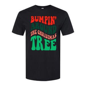 Bumping round The Christmas Tree Funny Groovy Xmas Pregnancy Softstyle CVC T-Shirt