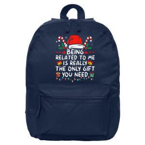 Being Related To Me Funny Christmas Family Xmas Pajamas  16 in Basic Backpack