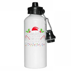 Being Related To Me Funny Christmas Family Xmas Pajamas  Aluminum Water Bottle