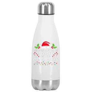 Being Related To Me Funny Christmas Family Xmas Pajamas  Stainless Steel Insulated Water Bottle