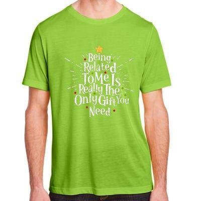 Being Related To Me Funny Family Matching Christmas Pajamas  Adult ChromaSoft Performance T-Shirt