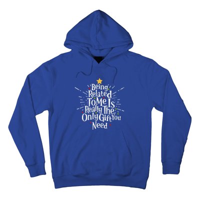 Being Related To Me Funny Family Matching Christmas Pajamas  Hoodie