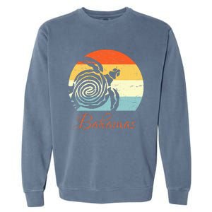 Bahamas Retro Throwback Sea Turtle Vacation Garment-Dyed Sweatshirt