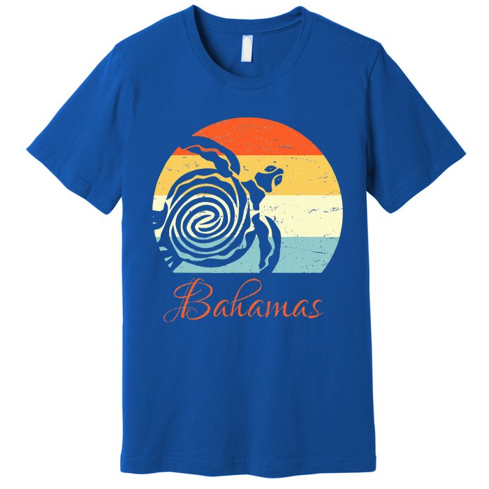 Bahamas Retro Throwback Sea Turtle Vacation Premium T-Shirt