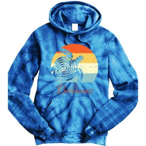 Bahamas Retro Throwback Sea Turtle Vacation Tie Dye Hoodie