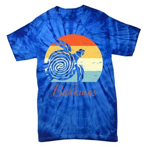 Bahamas Retro Throwback Sea Turtle Vacation Tie-Dye T-Shirt