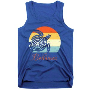 Bahamas Retro Throwback Sea Turtle Vacation Tank Top