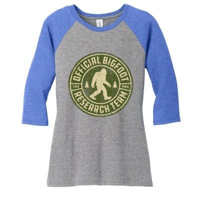 Bigfoot Research Team Vintage Sasquatch Women's Tri-Blend 3/4-Sleeve Raglan Shirt