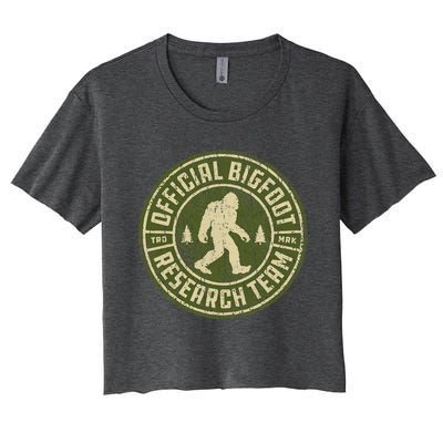 Bigfoot Research Team Vintage Sasquatch Women's Crop Top Tee