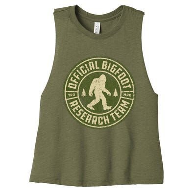 Bigfoot Research Team Vintage Sasquatch Women's Racerback Cropped Tank