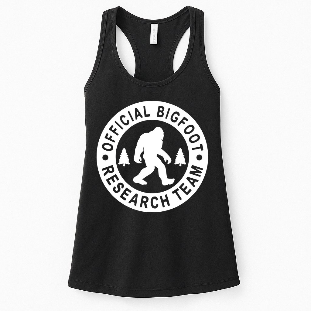 Bigfoot Research Team Vintage Funny Sasquatch Camping Womens Tank Top