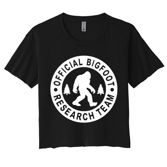 Bigfoot Research Team Vintage Funny Sasquatch Camping Crop Top