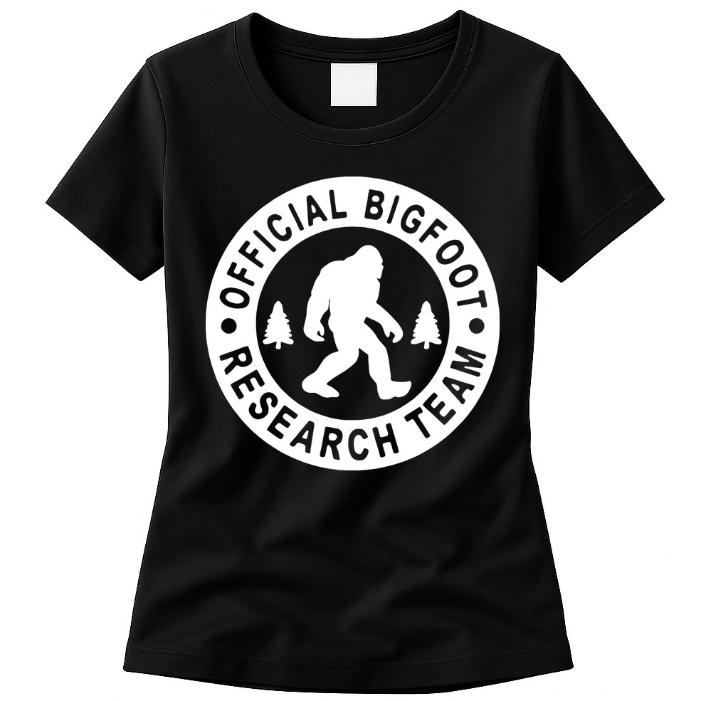 Bigfoot Research Team Vintage Funny Sasquatch Camping Womens T-Shirt