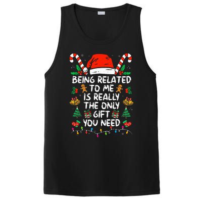 Being Related To Me Funny Christmas Family Xmas Pajamas  PosiCharge Competitor Tank