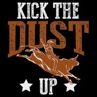 Bull Rider Tee Kick The Dust Up Bull Riding Rodeo Cooling Performance Crew T-Shirt