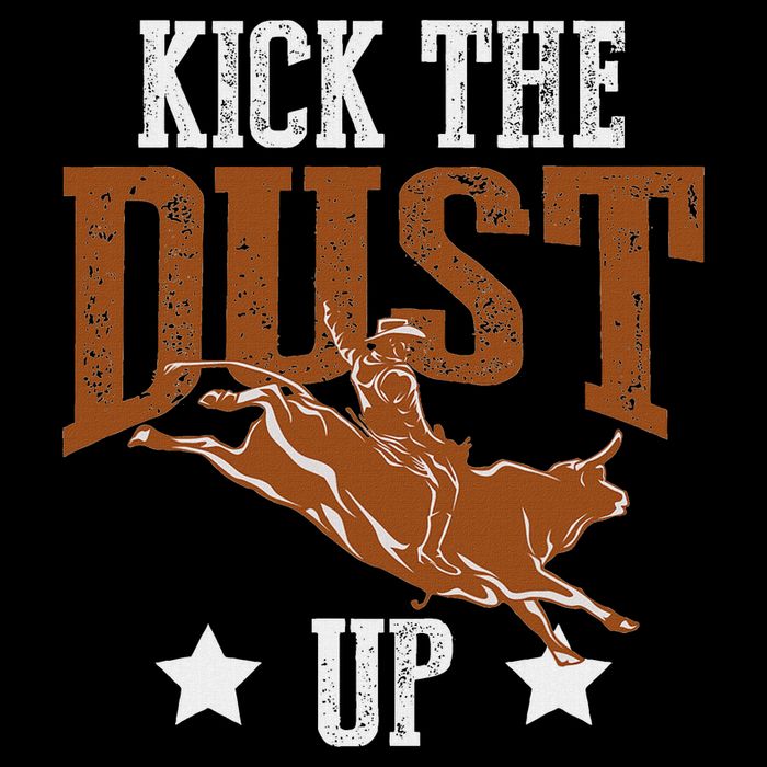 Bull Rider Tee Kick The Dust Up Bull Riding Rodeo Cooling Performance Crew T-Shirt