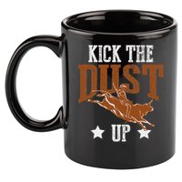 Bull Rider Tee Kick The Dust Up Bull Riding Rodeo 11oz C Handle Ceramic Mug
