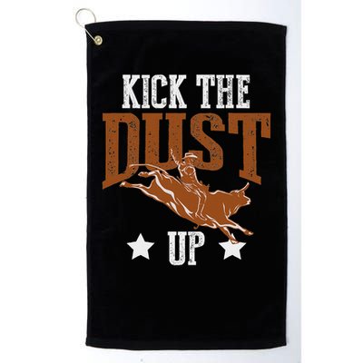 Bull Rider Tee Kick The Dust Up Bull Riding Rodeo Golf Towel