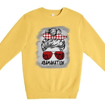 Bamanation Roll Tide Alabama All Y'all The Tide Is Crimson Premium Crewneck Sweatshirt